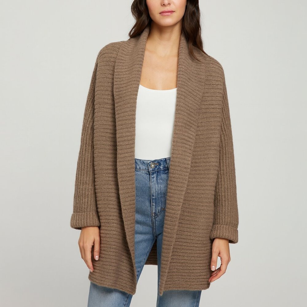 Vince Hooded Wool‎ Cardigan Medium